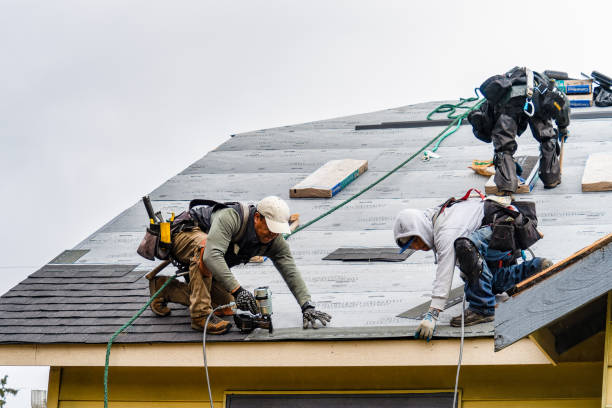 Professional Roof Installation technician working in Norwell, MA